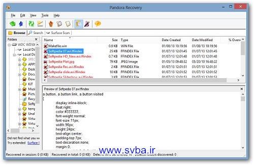 Pandora Recovery download free software www.svba.ir